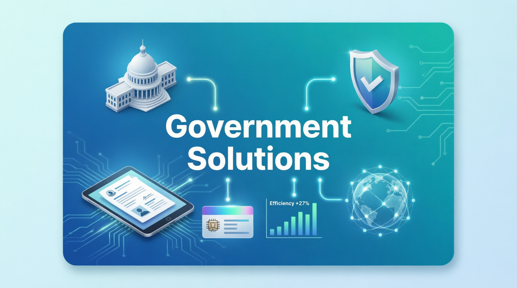 Government Solutions public service technology illustration